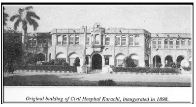 Figure 4.  shows the site plan of Karachi with the major hospitals.  