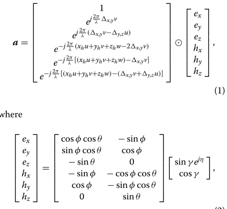 Fig. 1 Configuration of the triangular SS-EMVS [11]. The source is located at elevation angle θ and azimuth angle φ