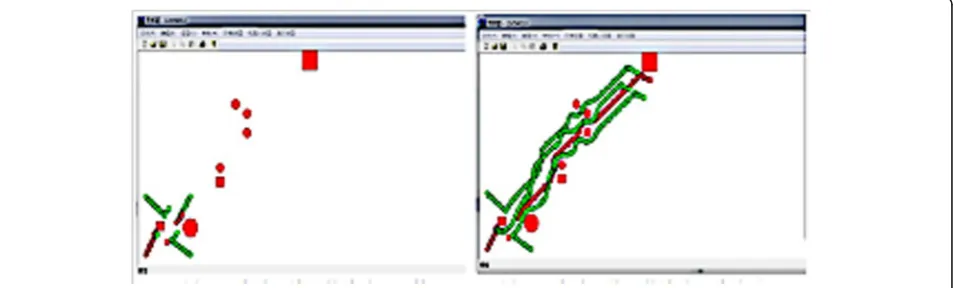 Fig. 10 Before and after scheduling in a complex environment
