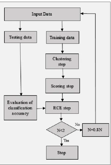 Figure 1.  Flowchart depicting the RCE-SVM classification method 