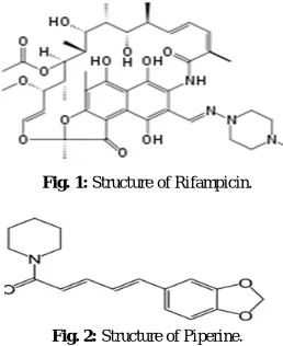 Fig. 1: Structure of Rifampicin.                                    