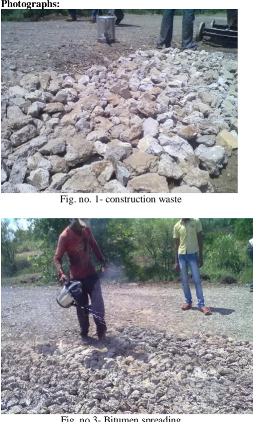 Fig. no.3- Bitumen spreading  