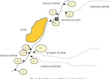 Fig. 1. Sampling sites of the investigated area