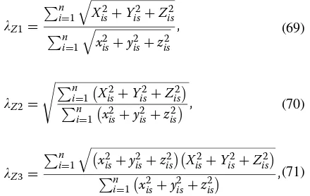 Table 1 An dual quaternion algorithm of Helmert transformation