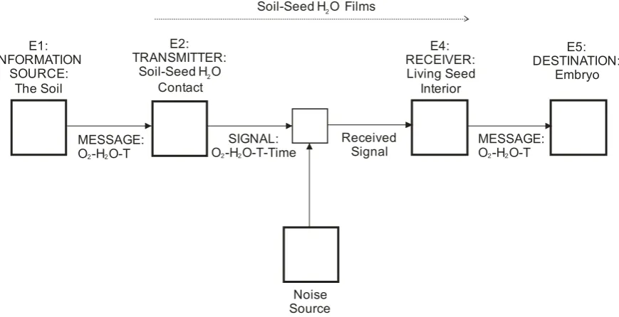 Figure 3.  Schematic diagram of Shannon environment-biology information-communication system for weedy development