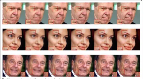 Fig. 8 Reconstructed images by different methods (scale = 4)