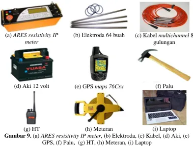 Gambar 9.(g) HT  (a) ARES resistivity IP meter