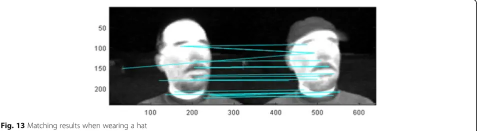 Fig. 12 Matching results when wearing glasses