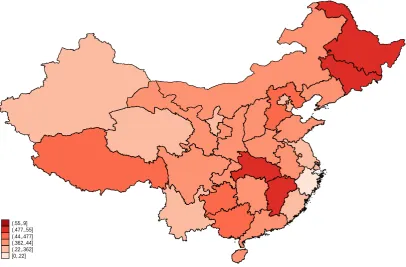 Figure 3.3 Panel C: Misallocation in 2001 