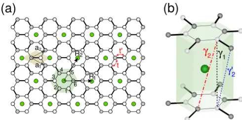 FIG. 5. Structure of C6LiC6. (a) Top view showing the graphene