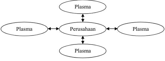Gambar 4. Pola kemitraan inti plasmaSumber: Sumardjo et al. (2004)