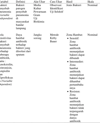 Tabel 2. Definisi Operasional 