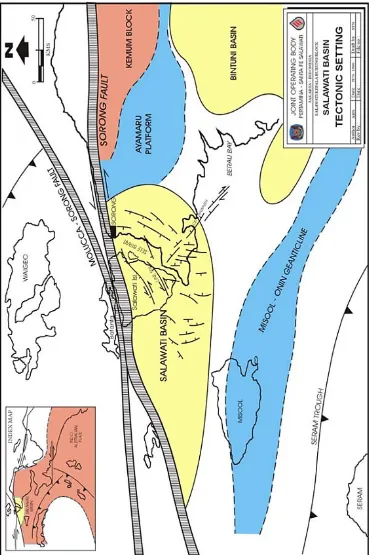 Gambar 3. Struktur regional Cekungan Salawati (Satyana, 2009). 