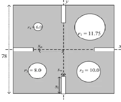 Fig. 1. Square Patch with slits. [1] 