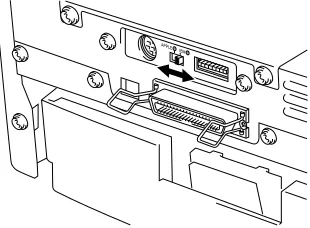 Fig. 2-2  Selecting the RS-422A (Apple) or RS-232C (IBM) Serial Interface