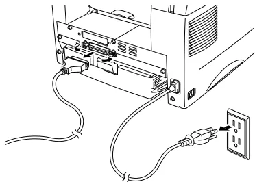 Fig. 2-5  Unplug the AC Cord and Disconnect the Interface Cable