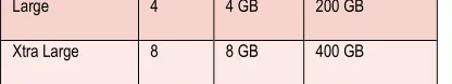 Figure 2: An example for Virtual Machine types and 