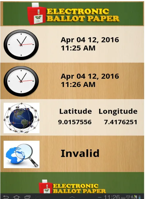 Fig. 11. Event log showing an invalid voting process.