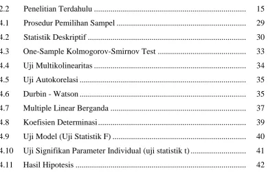 Tabel Halaman 2.2       Penelitian Terdahulu .........................................................................