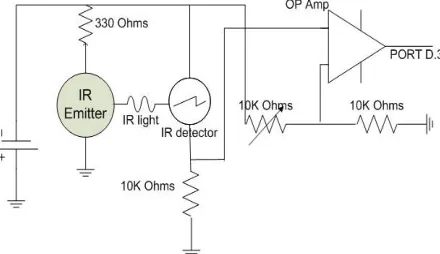 Figure 3.1: Smoke sensor Config with OP Amp 