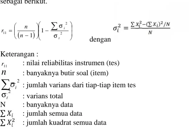 Tabel 3.4 Interpretasi Nilai Reliabilitas
