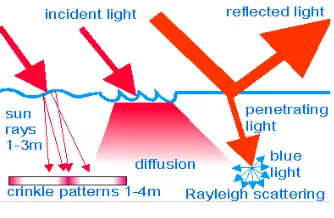 Fig. 1.B.1 Effects of light on water surface 