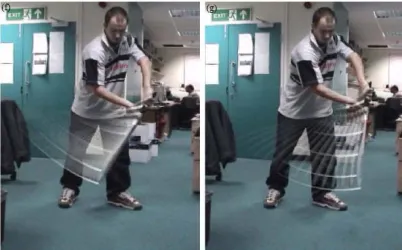 Figure 2: Simulated motion blur and ghosting in live video    © Collomosse et al 