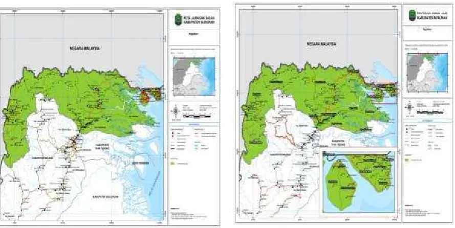 Fig. 2. Road Network Map of Nunukan Regency