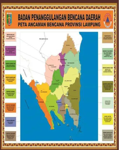 Fig 1. Map Hazards Lampung Province, 2010