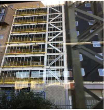 Figure 1: construction site with two concentric bracings 