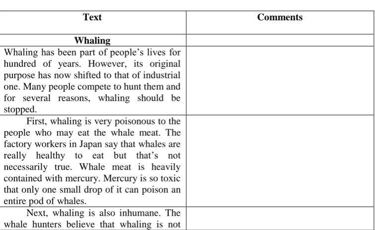 Table 2.1 Inquiry Project 
