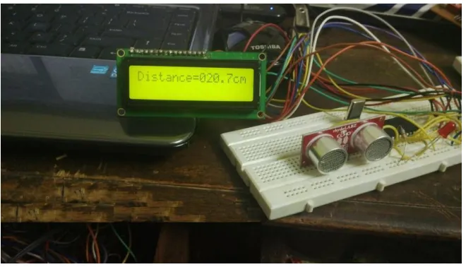 Table 1. Comparison of Distance measured by the device with the actual distance  