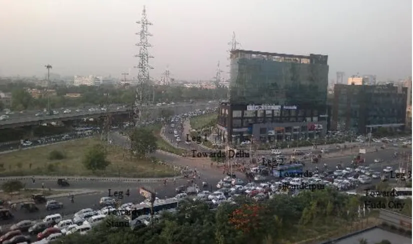 Fig. 3: View of IFFCO Chowk through video recording. 