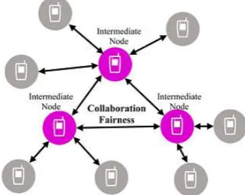 Figure 2 is showing the communication over the mobile network by identifying the safe intermediate nodes