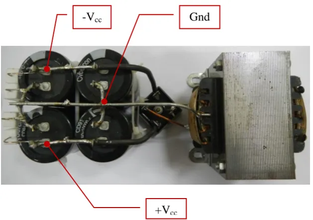 Gambar 3.10. Skema rangkaian split power supply. 
