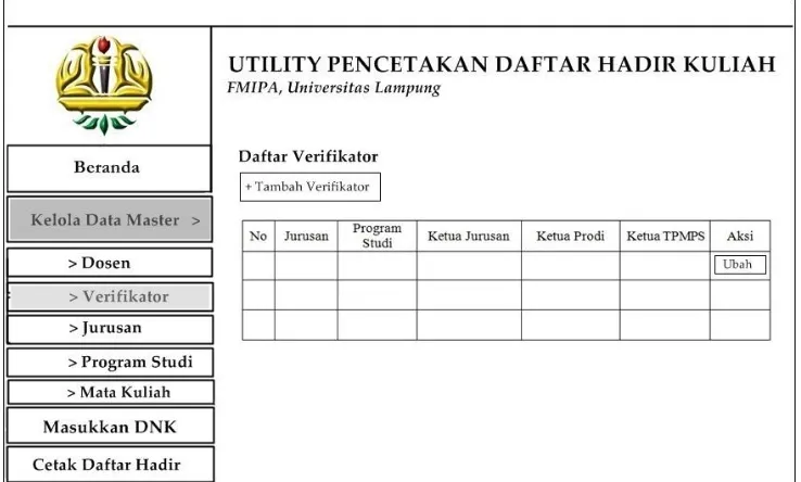 Gambar 3.19. Desain Antar Muka Menu Verifikator 
