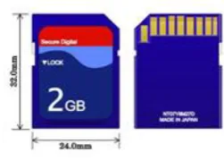 Gambar 2.8. Bentuk fisik Micro SD. 
