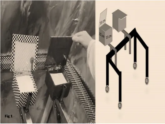 Figure 1. Plexiglass coated dishes (containing invisible reward)