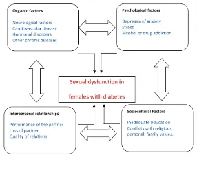 Figure 1: Sexual Dysfunction overlay of pathogenesis in females with Diabetes.