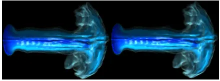 Figure 3: Image quality results. Rendering of the time step155 using Brute Force (Right)