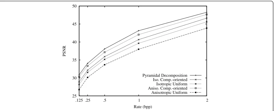 Figure 3 Empirical results: average compression performance (100 images).
