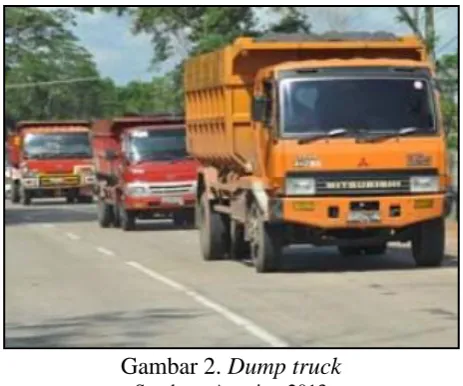 Gambar 2. Dump truck Sumber : Anonim, 2013  