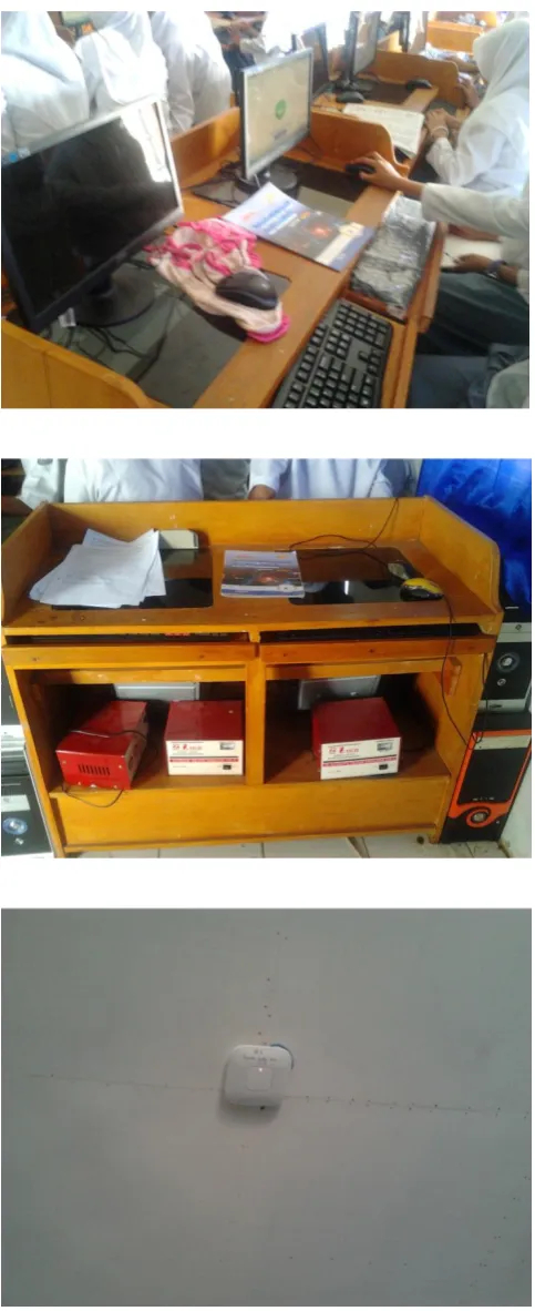 Gambar 3. Ruang Lab Komputer, serta perangkat Wi-Fi MAS Al-Hikmah 