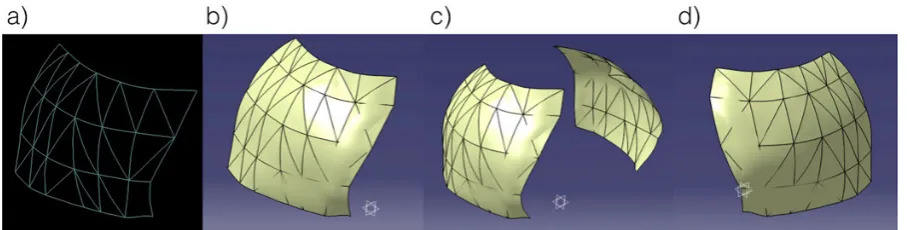 Fig. 19. Views of subsequent stages of surface patch modeling process