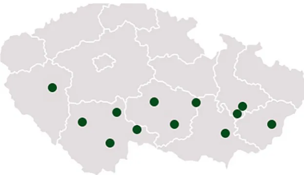 Fig. 2. Map of the specific delivery points [authors]