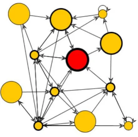 Figure 3.4 SNAPP ego-network visualisation 