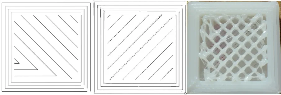 Table 7. Measured values of weight of single samples and printing times of Octagramspiral strategy