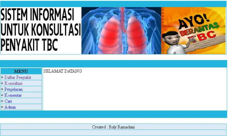 Gambar 10. Interface menu utama 