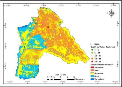 Figure 2. Groundwater potential map of Ghaggar river basin