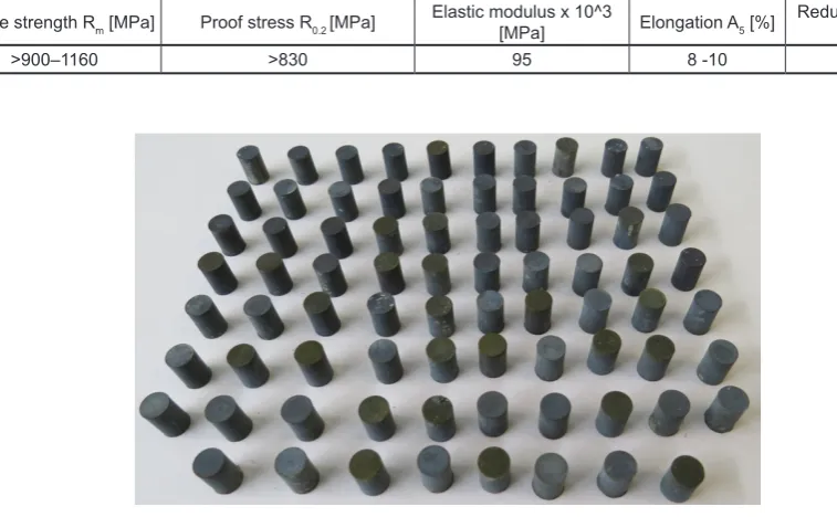 Table 2. Mechanical properties of titanium alloy grade 5 ELI